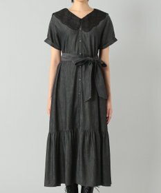 刺繍衿デニムワンピース / GRACE CONTINENTAL | GRACE CONTINENTAL 