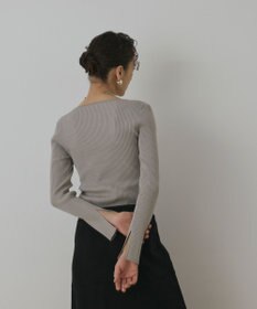GRACE CONTINENTAL ハイゲージリブニットトップ