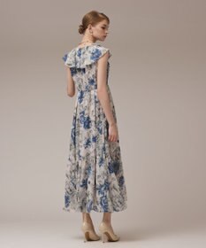 GRACE CONTINENTAL フラワープリントフリルワンピース