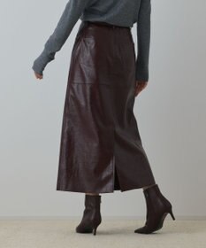 GRACE CONTINENTAL フェイクレザータイトスカート