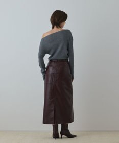 GRACE CONTINENTAL フェイクレザータイトスカート