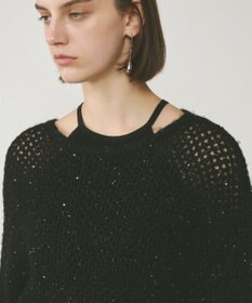 GRACE CONTINENTAL スパンメッシュニットトップ