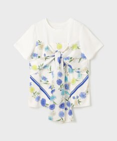 GRACE CONTINENTAL スカーフプリントコンビトップ