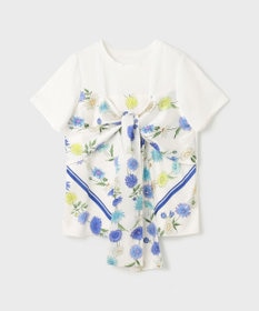 GRACE CONTINENTAL スカーフプリントコンビトップ