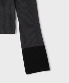 GRACE CONTINENTAL バイカラーリブニットトップ