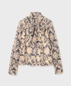 GRACE CONTINENTAL ボウタイ付レースブラウス