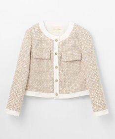 GRACE CONTINENTAL ツイードトリミングジャケット