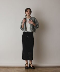 GRACE CONTINENTAL メッシュタイトニットスカート