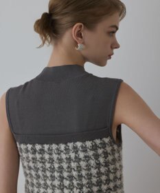 GRACE CONTINENTAL ツイードベアニットトップ