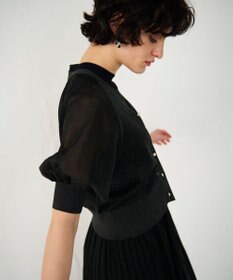 GRACE CONTINENTAL ラメシアードルマンニットカーディガン