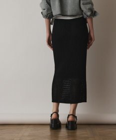 GRACE CONTINENTAL メッシュタイトニットスカート
