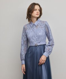 GRACE CONTINENTAL コードレースプリーツワンピース