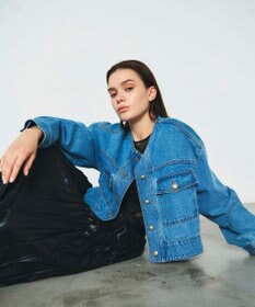 GRACE CONTINENTAL メタル釦デニムジャケット インディゴ