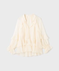 GRACE CONTINENTAL シフォンフレアブラウス