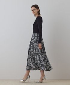 GRACE CONTINENTAL ラメモールニットジャガードワンピース