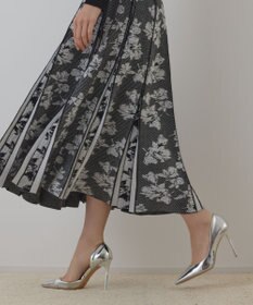 GRACE CONTINENTAL ラメモールニットジャガードワンピース