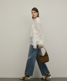 GRACE CONTINENTAL ワイドストレートデニムパンツ