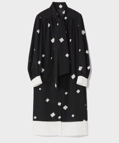 GRACE CONTINENTAL スクエアバイカラードレス