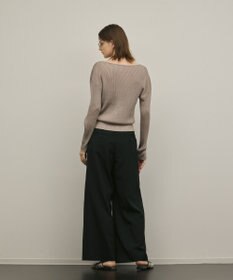 GRACE CONTINENTAL ラメリブクルーニットトップ