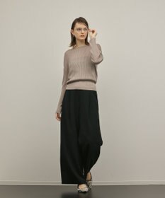 GRACE CONTINENTAL ラメリブクルーニットトップ