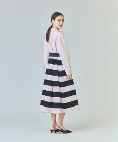 GRACE CONTINENTAL ボーダーコンビシャツワンピース