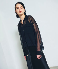 GRACE CONTINENTAL ニットシアーシャツ