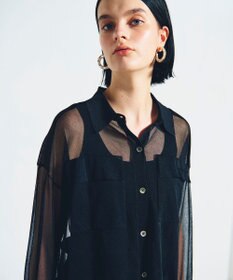 GRACE CONTINENTAL ニットシアーシャツ