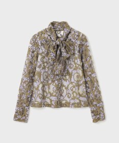 GRACE CONTINENTAL ボウタイ付レースブラウス