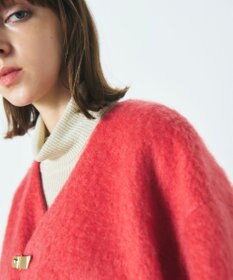 GRACE CONTINENTAL ノーカラーシャギーコート