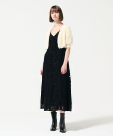 GRACE CONTINENTAL フェザースリーブニットカーディガン