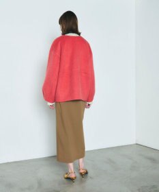 GRACE CONTINENTAL ノーカラーシャギーコート