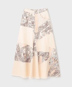 GRACE CONTINENTAL スカーフコンビデニムスカート