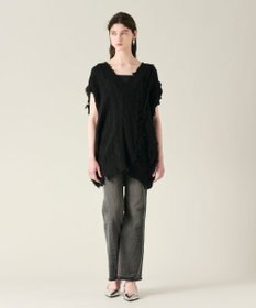 グレースコンチネンタル 24ss クラッシュニットトップ ニットベスト グレース メッシュVネックニットトップ / GRACE CONTINENTAL | GRACE