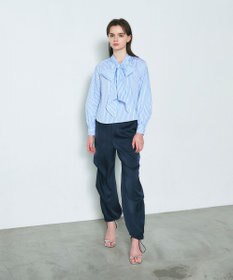 GRACE CONTINENTAL サテンワークパンツ ネイビー