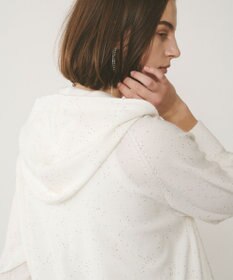 GRACE CONTINENTAL スパンコールニットパーカー