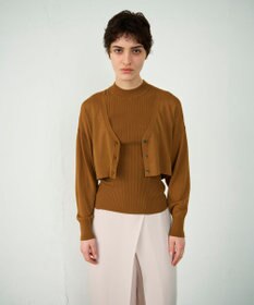 GRACE CONTINENTAL ショートドルマンニットカーディガン