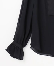 GRACE CONTINENTAL シアーラッフルカラーブラウス