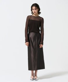 GRACE CONTINENTAL コーティングラップスカート