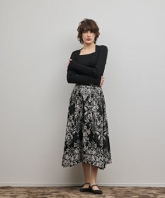 GRACE CONTINENTAL スクエアリブニットトップ