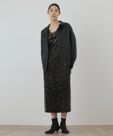 GRACE CONTINENTAL フェイクレザーブルゾン