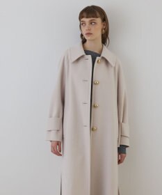 GRACE CONTINENTAL ウールカシミヤリバーコート キナリ