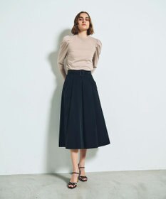 GRACE CONTINENTAL グログランタックフレアスカート