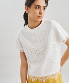 レースレイヤードTシャツ / GRACE CONTINENTAL | GRACE レースレイヤードTシャツ / GRACE CONTINENTAL | GRACE