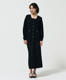 GRACE CONTINENTAL ルーズVネックニットカーディガン