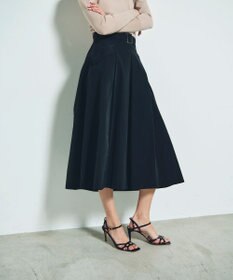 GRACE CONTINENTAL グログランタックフレアスカート