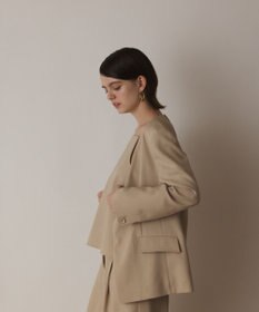 GRACE CONTINENTAL バックシャンノーカラージャケット