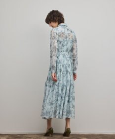GRACE CONTINENTAL フラワープリントプリーツワンピース