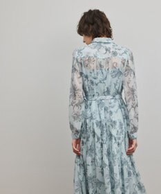 GRACE CONTINENTAL フラワープリントプリーツワンピース