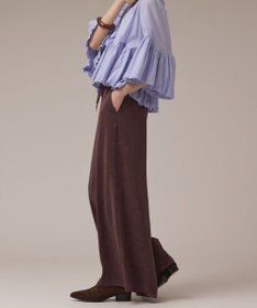 GRACE CONTINENTAL フィブリルイージーパンツ ダークブラウン