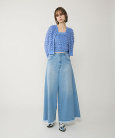 GRACE CONTINENTAL フリンジニットzipカーディガン